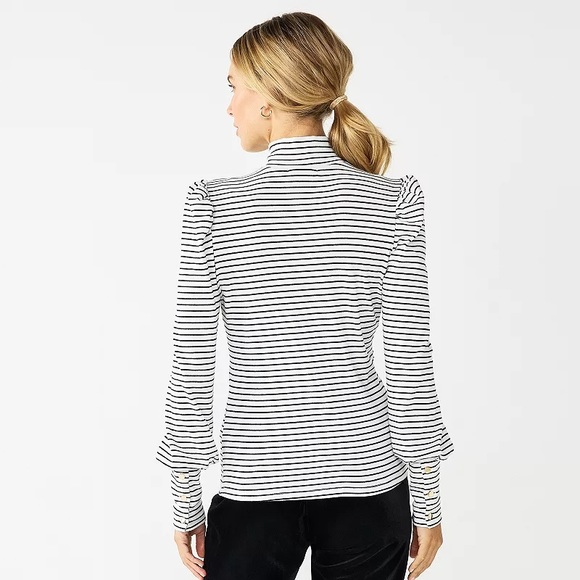 Draper James Striped Long Sleeve Top XS - Picture 2 of 9